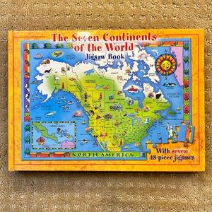 🌎 The 7 Continents of the World Puzzle Book